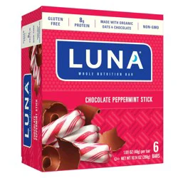 LUNA Bar LUNA Chocolate Peppermint Nutrition Sticks - 6ct