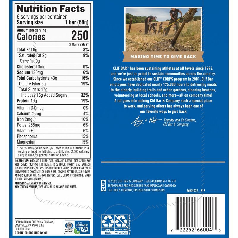 slide 4 of 7, CLIF Bar Chocolate Chip Energy Bars - 6ct, 6 ct