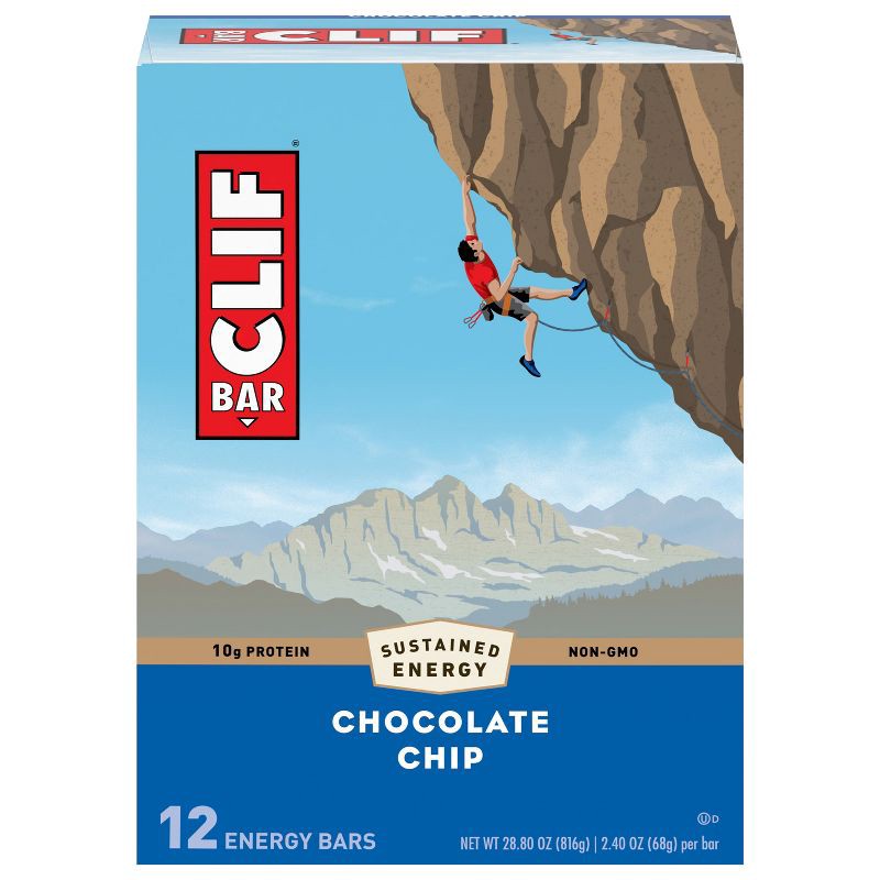 slide 2 of 7, CLIF Bar Chocolate Chip Energy Bars - 12ct, 12 ct