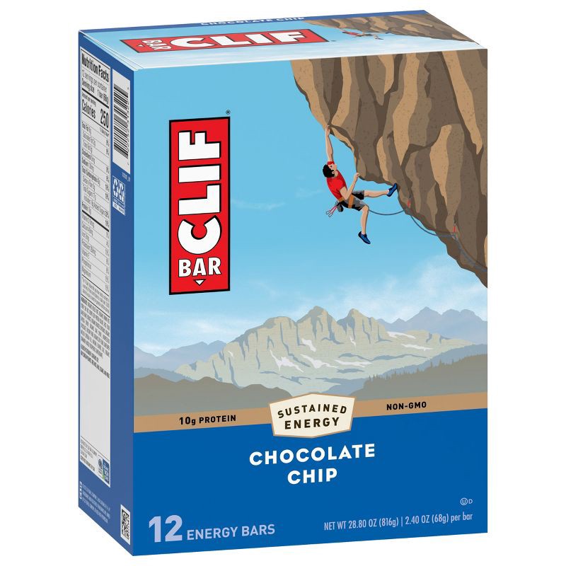 slide 5 of 7, CLIF Bar Chocolate Chip Energy Bars - 12ct, 12 ct