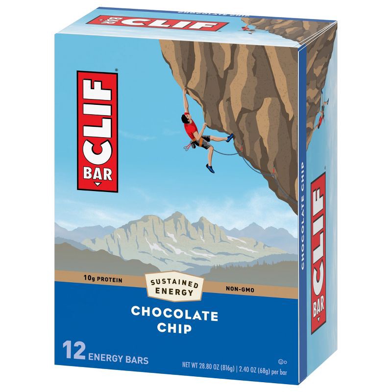 slide 6 of 7, CLIF Bar Chocolate Chip Energy Bars - 12ct, 12 ct