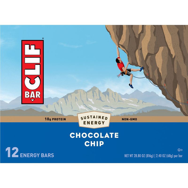 slide 7 of 7, CLIF Bar Chocolate Chip Energy Bars - 12ct, 12 ct