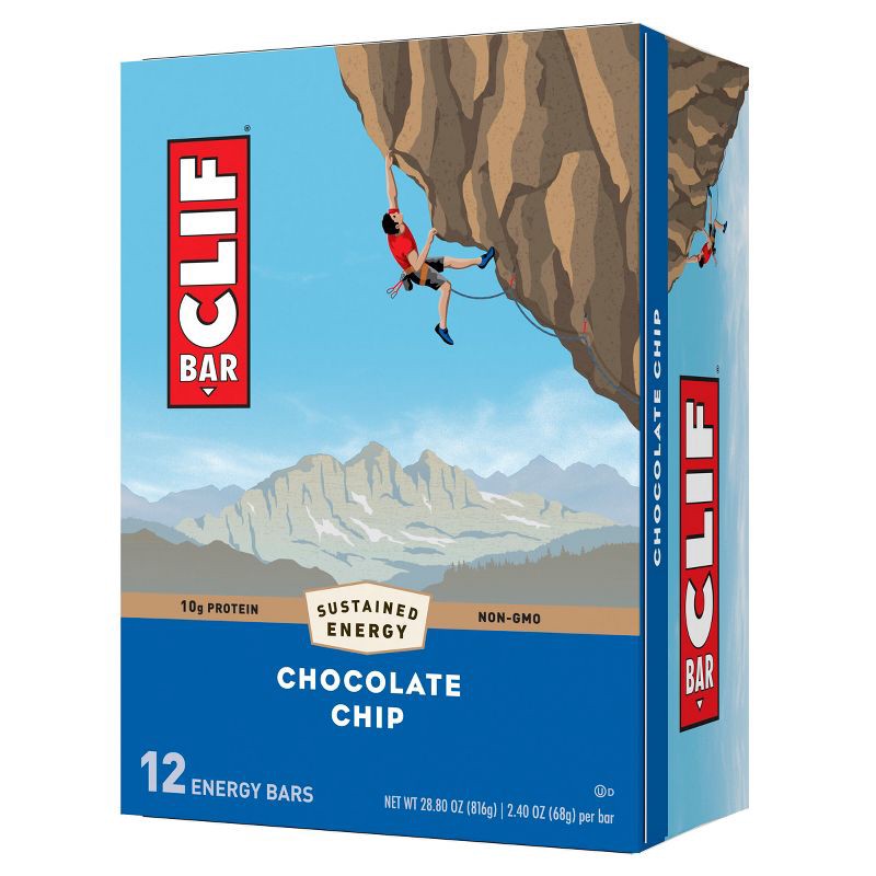 slide 1 of 7, CLIF Bar Chocolate Chip Energy Bars - 12ct, 12 ct