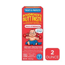 Boudreaux's BP Boudreaux's Butt Paste Baby Diaper Rash Cream Maximum Strength - 2oz