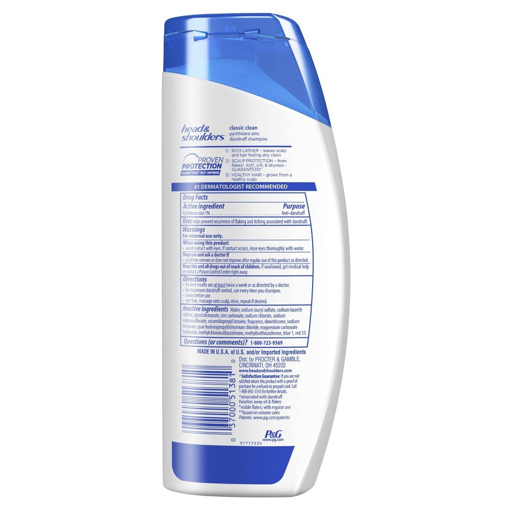 slide 2 of 3, Head & Shoulders Classic Clean Daily-Use Anti-Dandruff Paraben Free Shampoo - 23.7 fl oz, 23.7 fl oz