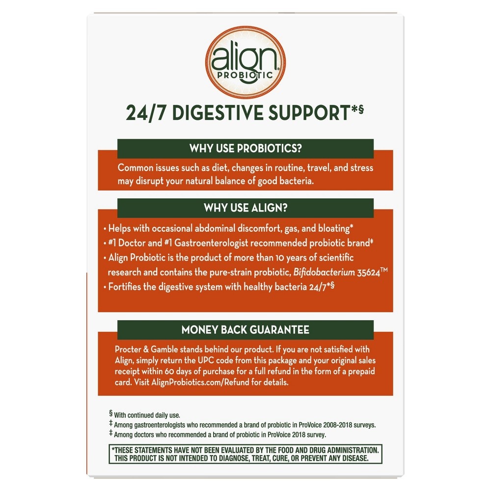 slide 3 of 10, Align Probiotics Probiotic Supplement for Daily Digestive Health - 42ct, 42 ct