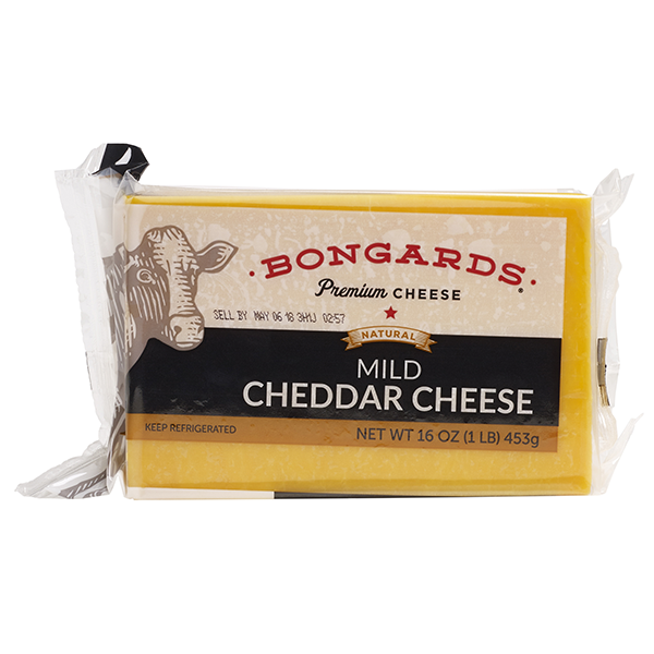 slide 1 of 1, Bongards Mild Cheddar Cheese Brick, 16 oz