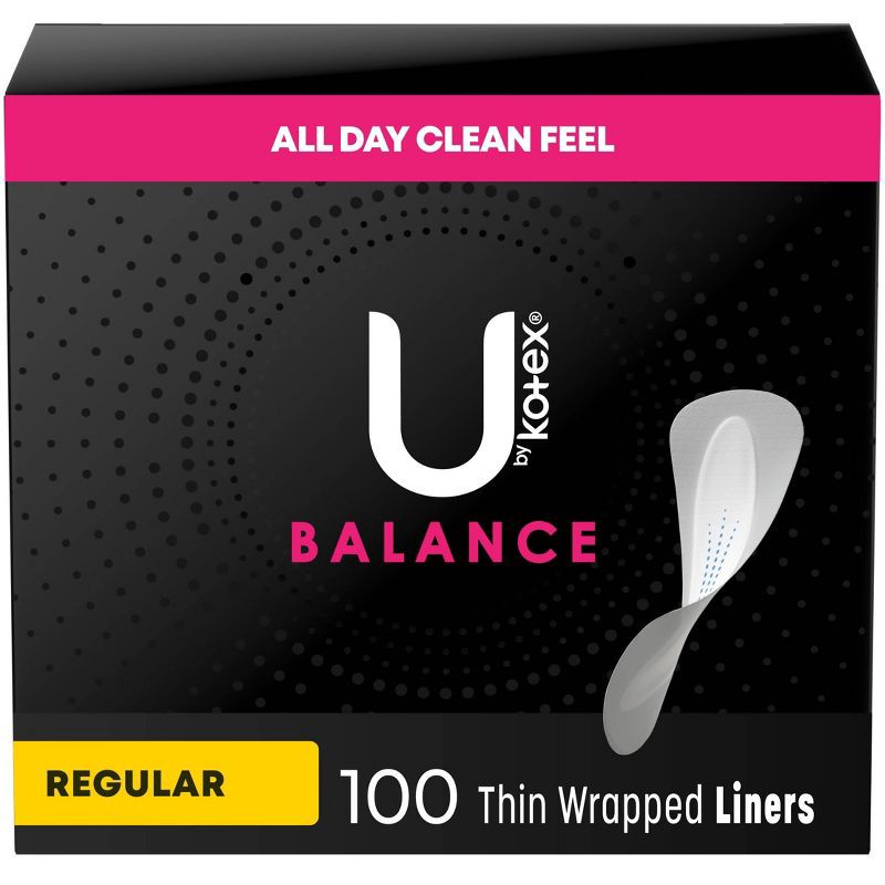 slide 1 of 10, U by Kotex Balance Fragrance Free Panty Liners - Light Absorbency - Regular length - 100ct, 100 ct