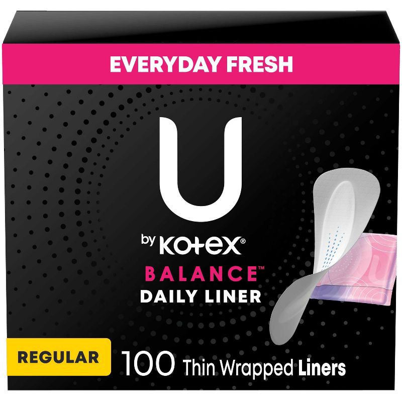 slide 1 of 11, U by Kotex Balance Fragrance Free Panty Liners - Light Absorbency - Regular length - 100ct, 100 ct