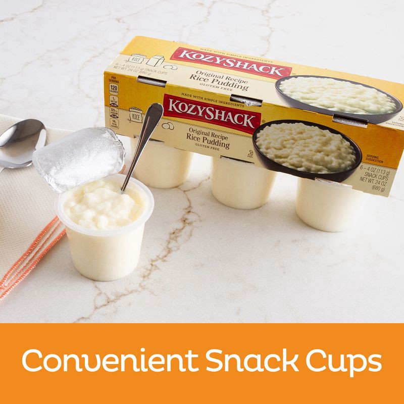 slide 3 of 5, Kozy Shack Original Recipe Rice Pudding - 6ct/4oz Cups, 6 ct; 4 oz