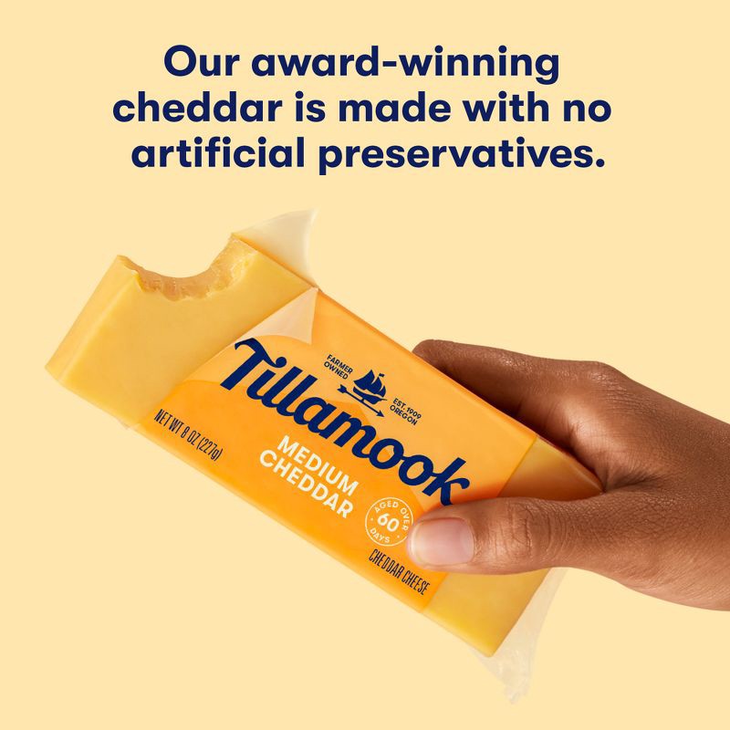slide 6 of 9, Tillamook Medium Cheddar Cheese Block - 8oz, 8 oz