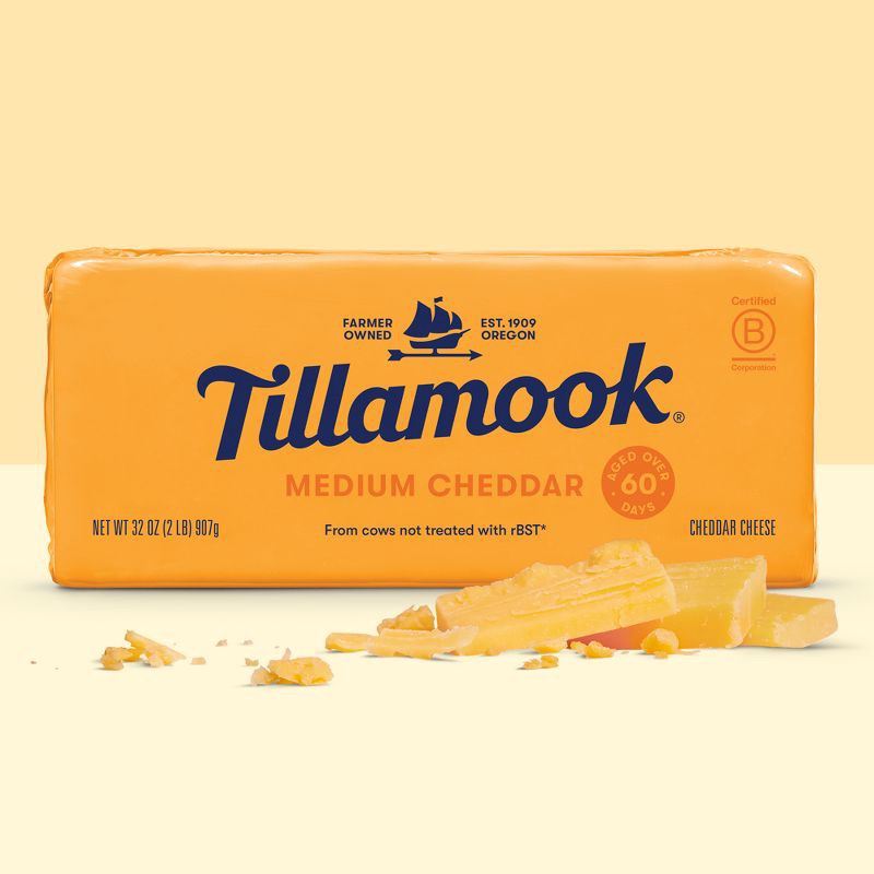 slide 2 of 9, Tillamook Medium Cheddar Cheese Block - 32oz, 32 oz