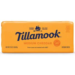 Tillamook Medium Cheddar Cheese Block - 32oz