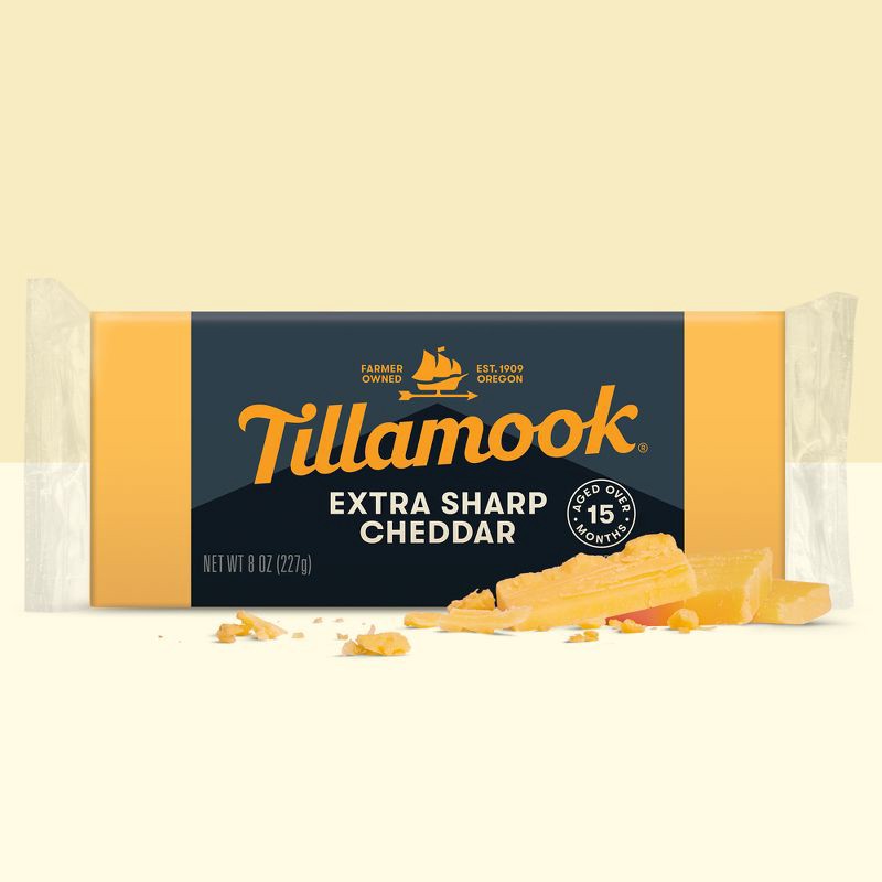 slide 4 of 9, Tillamook Extra Sharp Cheddar Cheese Block - 8oz, 8 oz