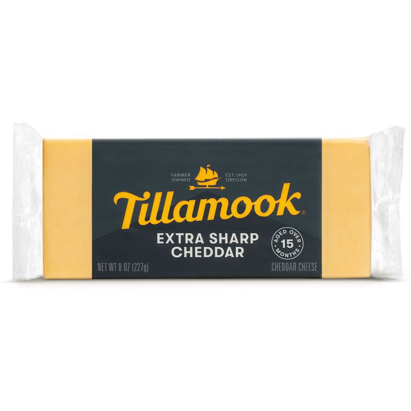 slide 1 of 4, Tillamook Extra Sharp Cheddar Cheese Block - 8oz, 8 oz