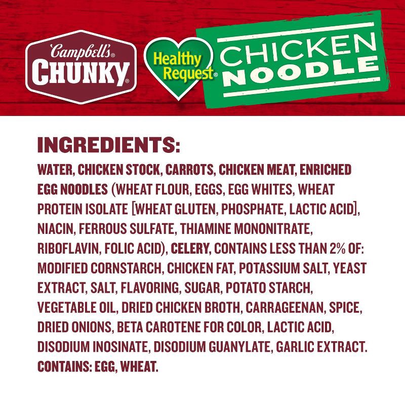 slide 9 of 14, Campbell's Chunky Healthy Request Chicken Noodle Soup - 18.6oz, 18.6 oz