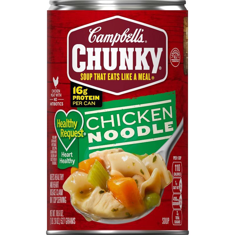 slide 11 of 14, Campbell's Chunky Healthy Request Chicken Noodle Soup - 18.6oz, 18.6 oz