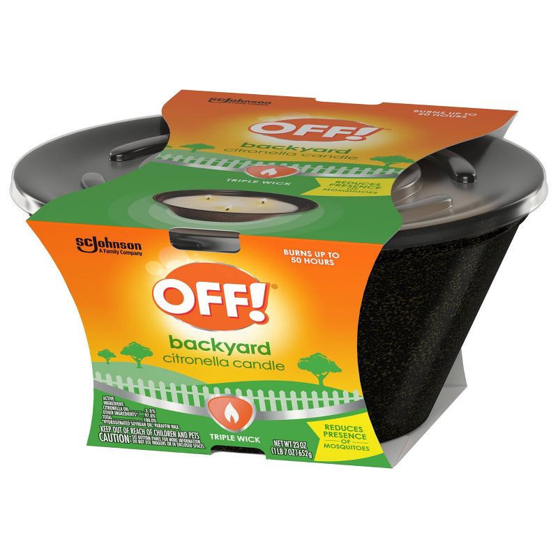 slide 12 of 13, OFF! Citronella Candle Outdoor Bug Deterrent Mosquito Candle - 23oz, 23 oz