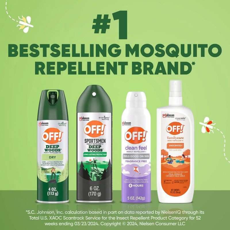 slide 11 of 14, OFF! Deep Woods Mosquito Repellent Bug Spray - 4oz, 4 oz