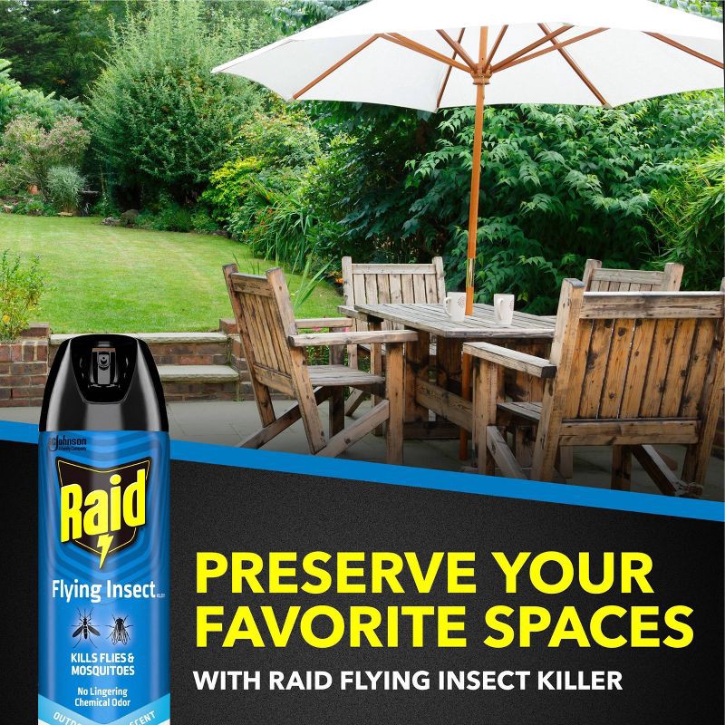 slide 8 of 13, Raid Flying Insect Killer Outdoor Bug Spray - Fresh - 18oz, 18 oz