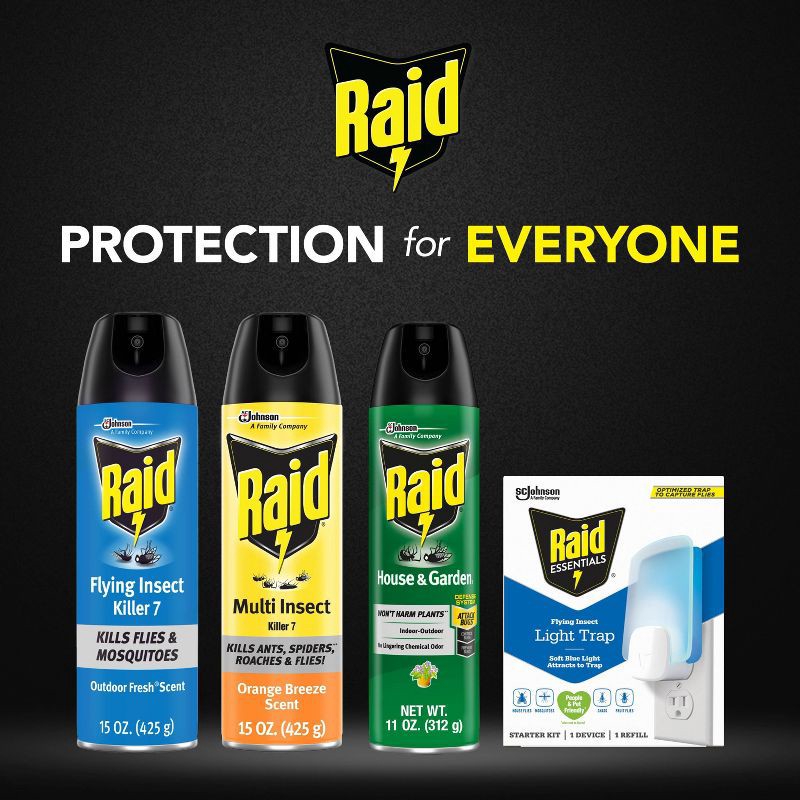 slide 5 of 13, Raid Flying Insect Killer Outdoor Fresh Scent Aerosol - 18oz, 18 oz