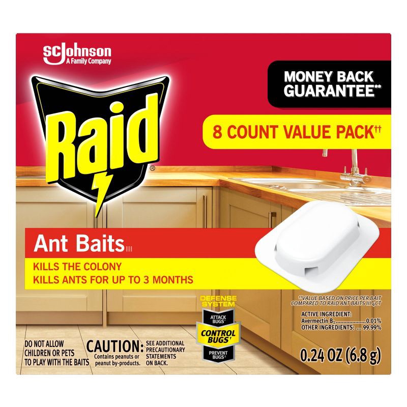 slide 3 of 8, Raid Ant Baits III, 8ct, 8 ct