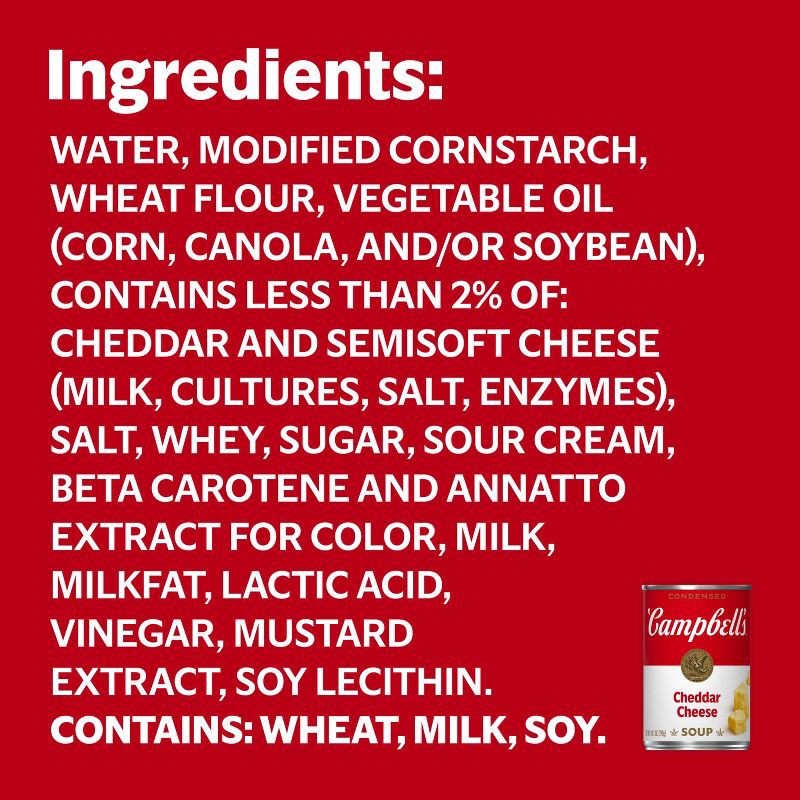 slide 7 of 12, Campbell's Condensed Cheddar Cheese Soup - 10.5oz, 10.5 oz