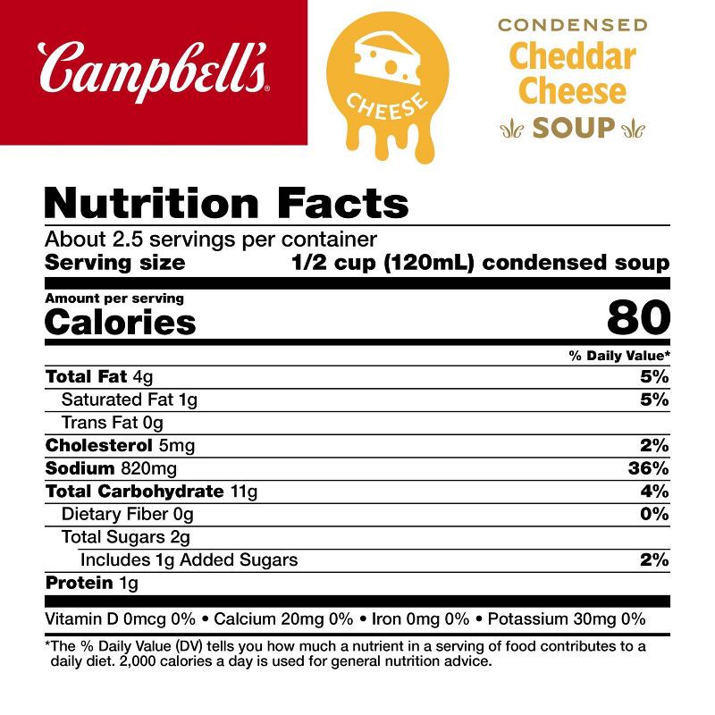 slide 7 of 11, Campbell's Condensed Cheddar Cheese Soup - 10.5oz, 10.5 oz