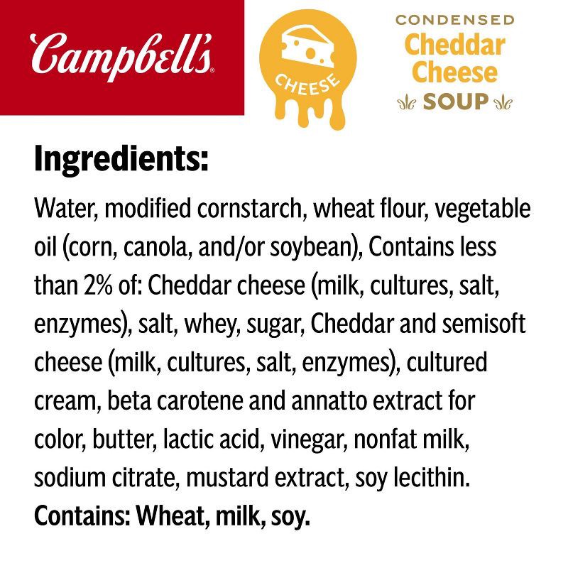 slide 8 of 11, Campbell's Condensed Cheddar Cheese Soup - 10.5oz, 10.5 oz