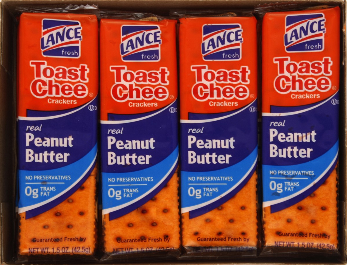 slide 2 of 6, Toast Chee Real Peanut Butter Crackers, 12 oz