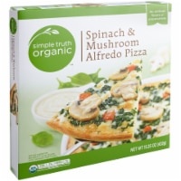 slide 1 of 1, Simple Truth Organic Spinach & Mushroom Alfredo Pizza, 15.25 oz