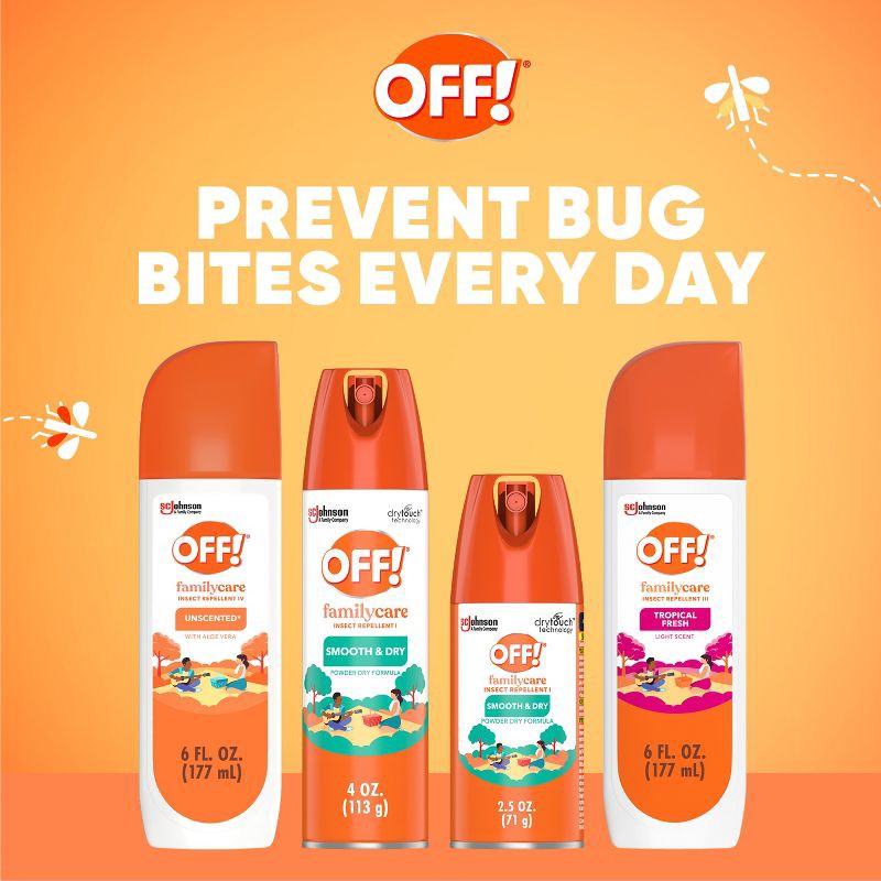 slide 9 of 13, OFF! FamilyCare Mosquito Repellent Bug Spray Smooth & Dry - 6 fl oz, 6 oz