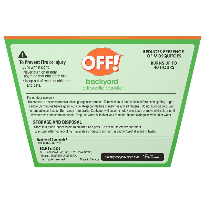 slide 11 of 13, OFF! 18oz Citronella Candle Outdoor Bug Deterrent Mosquito Candle - 18oz, 18 oz