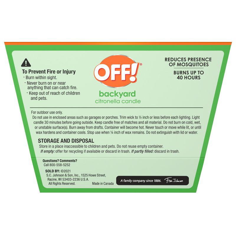 slide 11 of 13, OFF! 18oz Citronella Candle Outdoor Bug Deterrent Mosquito Candle - 18oz, 18 oz