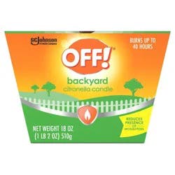 OFF! 18oz Citronella Candle Outdoor Bug Deterrent Mosquito Candle - 18oz