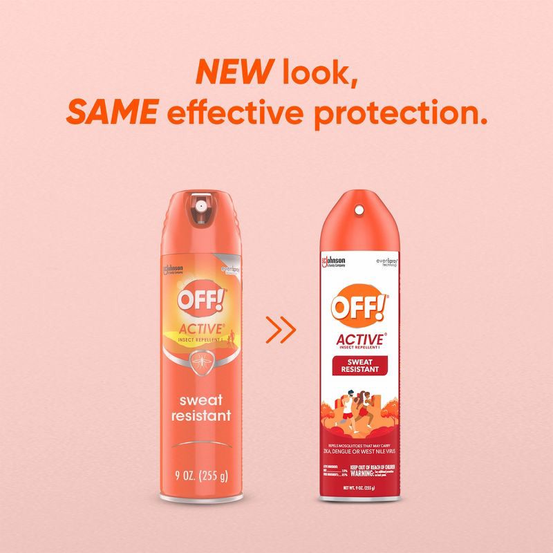 slide 14 of 14, OFF! Active Mosquito Repellent - 9oz: DEET 15% Aerosol Spray for Skin & Clothing, Repels Ticks, Gnats, Chiggers, 9 oz