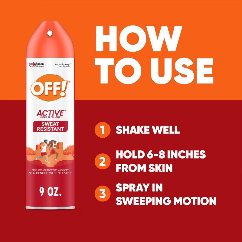 slide 6 of 13, OFF! Active Mosquito Repellent Bug Spray 15% DEET - 9oz, 9 oz