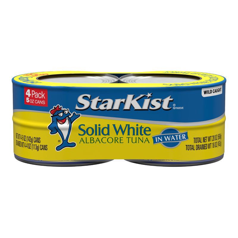 slide 1 of 13, StarKist Solid White Albacore Tuna in Water Can - 5oz/4ct, 5 oz; 4 ct