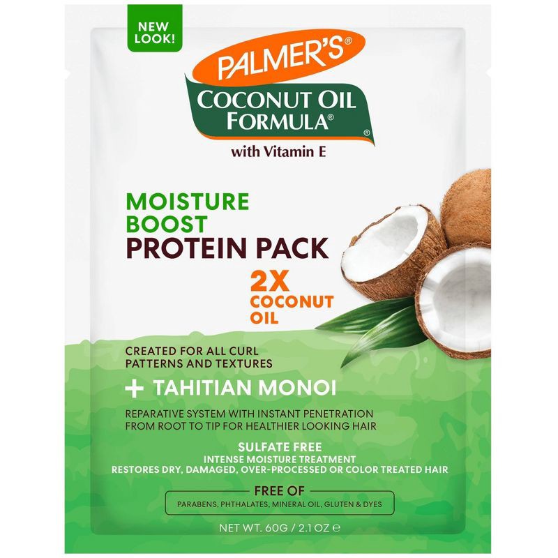 slide 1 of 4, Palmer's Palmers Coconut Oil Formula Moisture Boost Protein Pack - 2.1oz, 2.1 oz