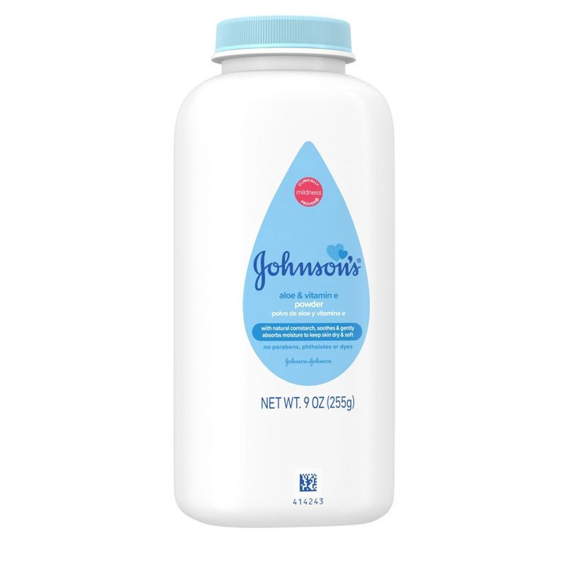slide 2 of 6, Johnson's Naturally Derived Cornstarch Baby Powder, Aloe & Vitamin E, Hypoallergenic - 9oz, 9 oz