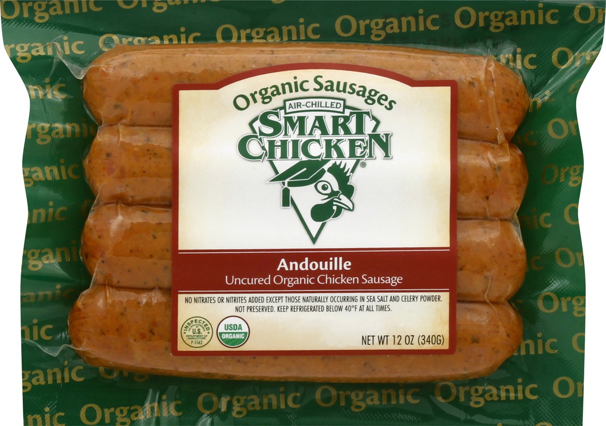 slide 1 of 10, Smart Chicken Organic Andouille Sausage, 12 oz