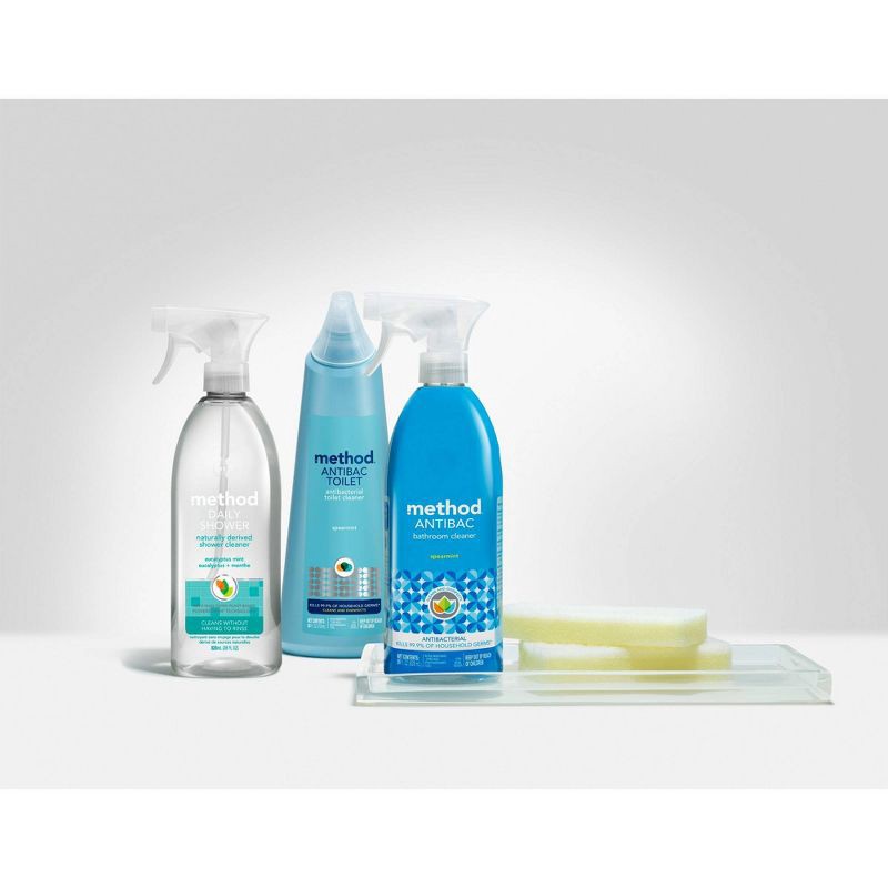slide 3 of 5, Method Spearmint Antibacterial Bathroom Cleaner Spray Bottle - 28 fl oz, 28 fl oz