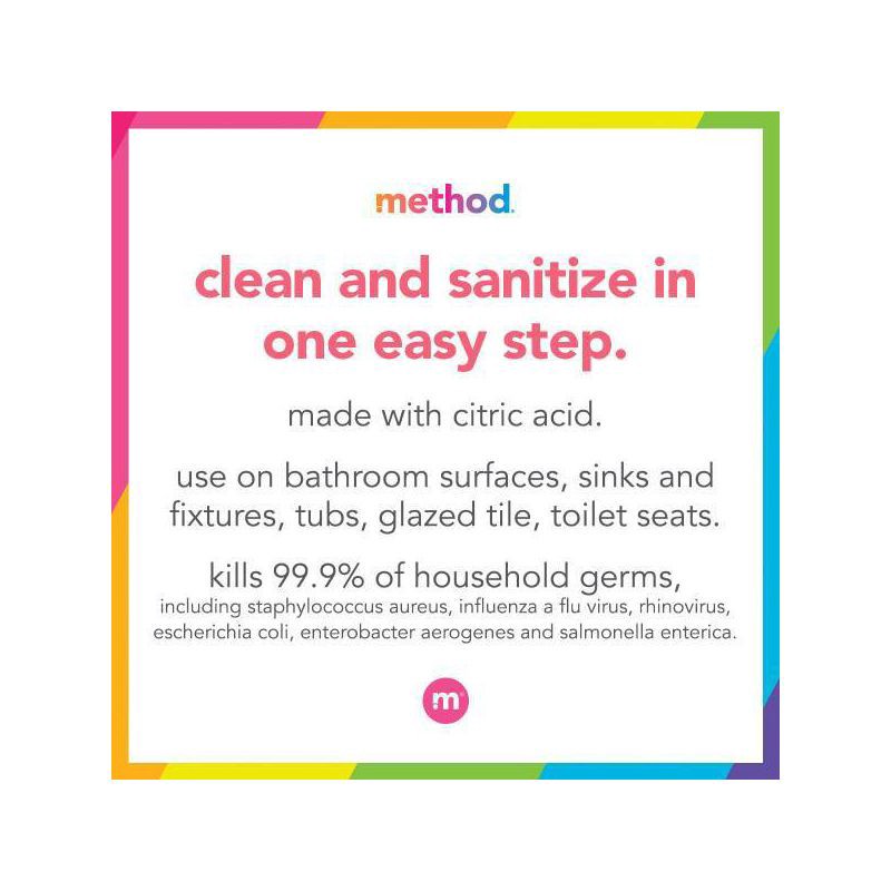 slide 5 of 5, Method Spearmint Antibacterial Bathroom Cleaner Spray Bottle - 28 fl oz, 28 fl oz