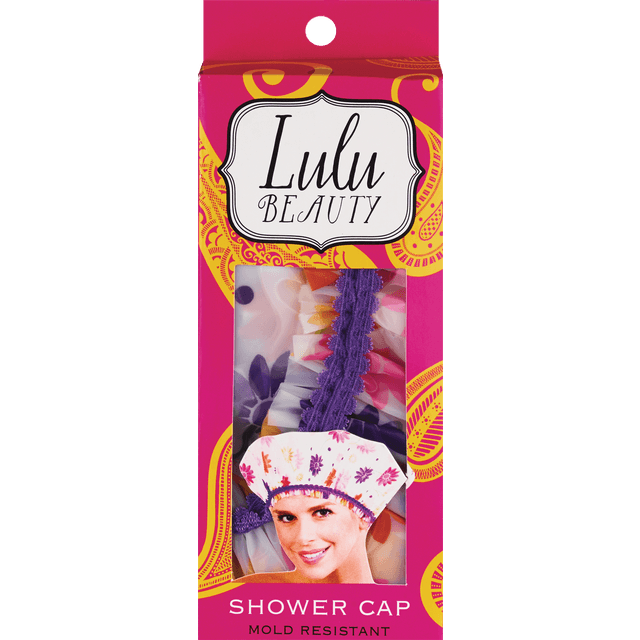 slide 1 of 1, Lulu Flower Power Shower Cap, 1 ct