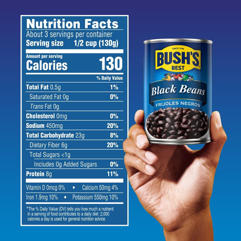 slide 2 of 8, Bush's Black Beans - 15oz, 15 oz