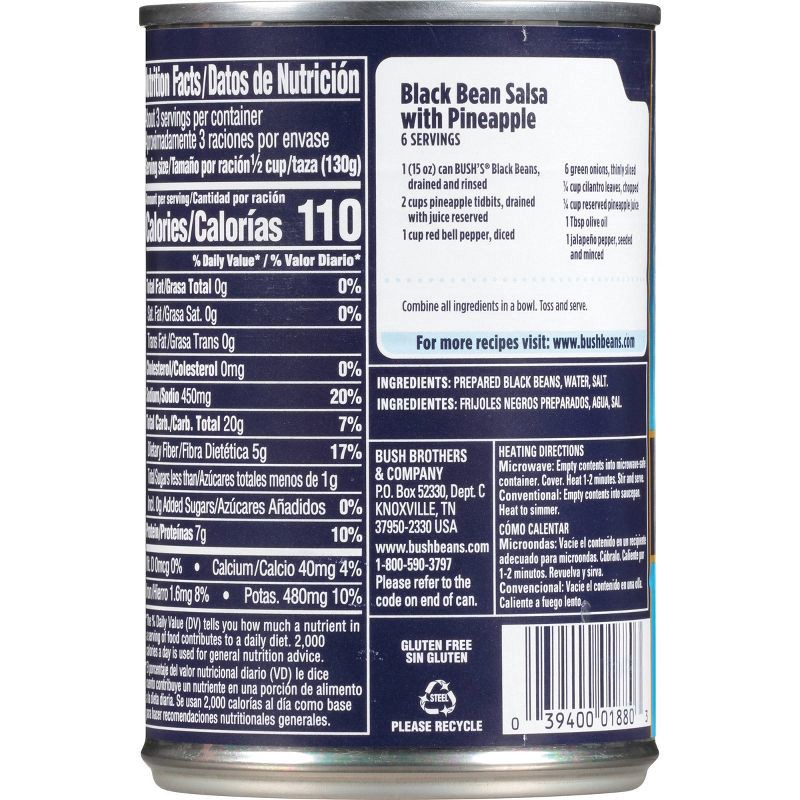 slide 3 of 8, Bush's Black Beans - 15oz, 15 oz