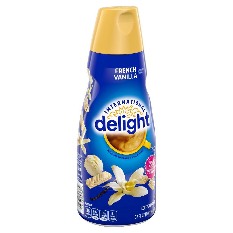 slide 3 of 13, International Delight French Vanilla Coffee Creamer - 32 fl oz (1qt) Bottle, 32 fl oz, 1 qt