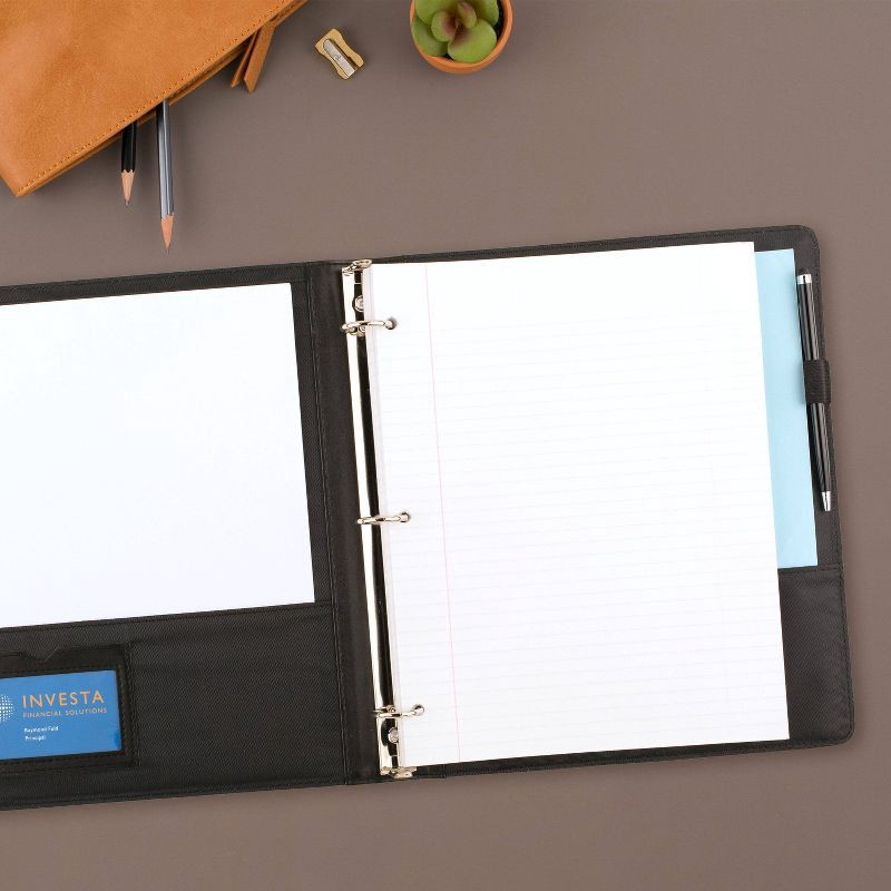 slide 7 of 7, Cambridge 1" Professional Clear View 3 Ring Binder Black, 1 ct