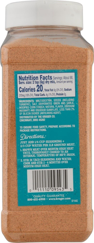 slide 2 of 2, Kroger Taco Seasoning, 19 oz