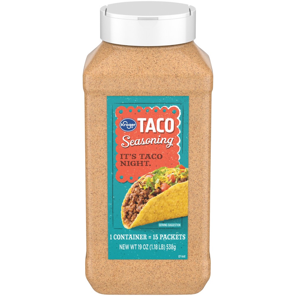 slide 1 of 2, Kroger Taco Seasoning, 19 oz